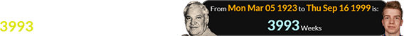 Robert Shwartzman was born 3993 weeks after Robert Irsay: