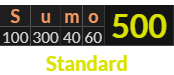 "Sumo" = 500 (Standard)