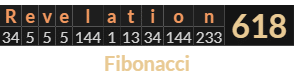 "Revelation" = 618 (Fibonacci)
