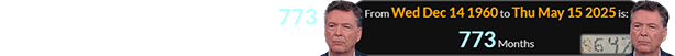 The former FBI director turned 773 months old one day before his post:
