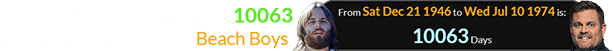 The fallen CEO was born 10063 days after the last of the Beach Boys: