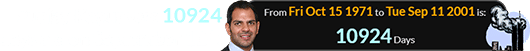 Sunjay Kapur was 10924 days old on September 11th: