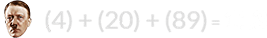 (4) + (20) + (89) = 113