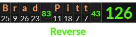 "Brad Pitt" = 126 (Reverse)