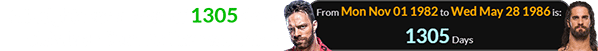 LA Knight was a span of 1305 days old when Seth Rollins was born: