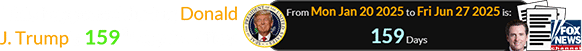 This happened during Donald J. Trump’s 159th day in office: