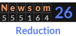 "Newsom" = 26 (Reduction)