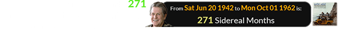 The Moon orbited the Earth 271 times from the birth of Brian Wilson to the birth of the Beach Boys: