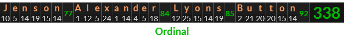 "Jenson Alexander Lyons Button" = 338 (Ordinal)