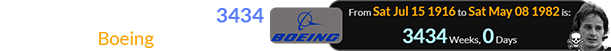 Villeneuve died exactly 3434 weeks after Boeing was founded: