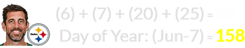 (6) + (7) + (20) + (25) = 58