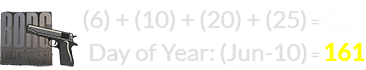 (6) + (10) + (20) + (25) = 61