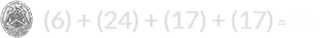 (6) + (24) + (17) + (17) = 64
