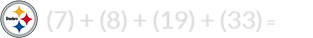(7) + (8) + (19) + (33) = 67