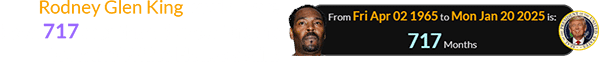 Rodney Glen King would have been 717 months old when Trump took the White House again: