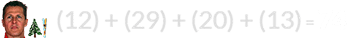 (12) + (29) + (20) + (13) = 74