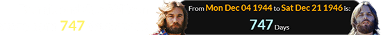 Dennis and Carl Wilson were born 747 days apart: