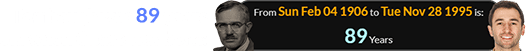 Tombaugh was 89 years old when Chase was born: