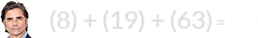(8) + (19) + (63) = 90