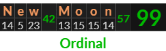 "New Moon" = 99 (Ordinal)