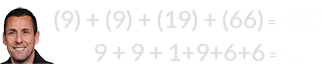 (9) + (9) + (19) + (66) = 103 and 9 + 9 + 1+9+6+6 = 40