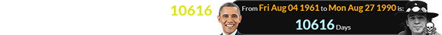 Vaughan’s crash was a span of 10616 days after Barack Obama was born: