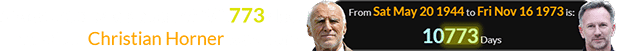 Mateschitz was a span of 10,773 days old when Christian Horner was born: