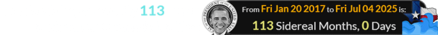 The floods began exactly 113 Lunar orbits after Obama left office: