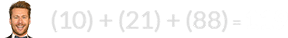 (10) + (21) + (88) = 119