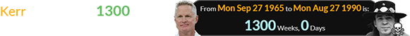 Kerr was exactly 1300 weeks old for SRV’s helicopter crash: