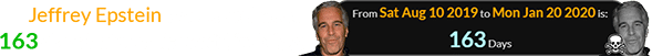 Jeffrey Epstein was found dead 163 days before his next birthday: