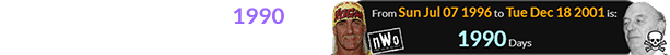 Hogan’s father Pietro died 1990 days after he joined the New World Order: