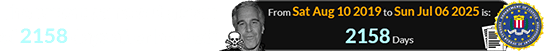 The report came out a span of 2158 days after he died: