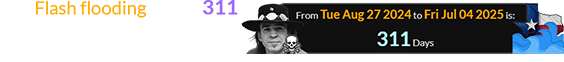 The Flash flooding began 311 days after the anniversary of Stevie Ray Vaughan’s death: