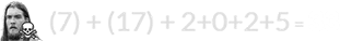 (7) + (17) + 2+0+2+5 = 33