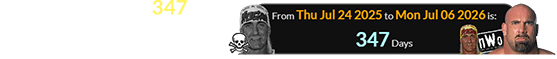 Hogan’s death was 347 days before the date the New World Order was defeated: