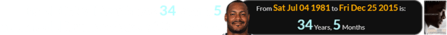 The NFL’s Will Smith was 34 years, 5 months old for the release of Concussion: