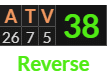 "ATV" = 38 (Reverse)
