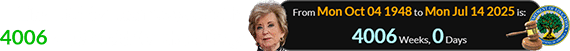 Linda McMahon was exactly 4006 weeks old for the ruling: