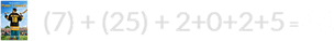 (7) + (25) + 2+0+2+5 = 41