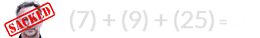 (7) + (9) + (25) = 41