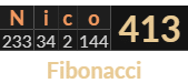 "Nico" = 413 (Fibonacci)