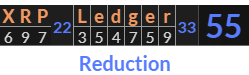 "XRP Ledger" = 55 (Reduction)