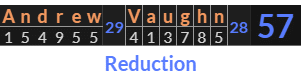 "Andrew Vaughn" = 57 (Reduction)
