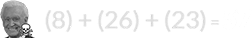 (8) + (26) + (23) = 57