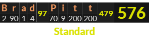 "Brad Pitt" = 576 (Standard)