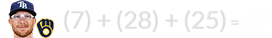 (7) + (28) + (25) = 60