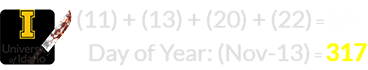 (11) + (13) + (20) + (22) = 66