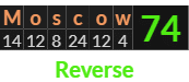 "Moscow" = 74 (Reverse)