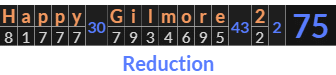 "Happy Gilmore 2" = 75 (Reduction)